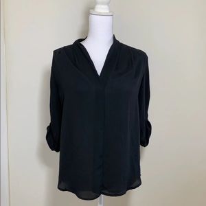 Mossimo 3/4 Sleeve Black Top S